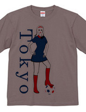 Tokyo mod girl with football.