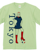 Tokyo mod girl with football.