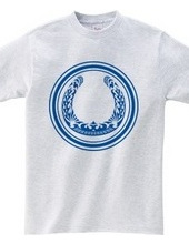 Horseshoe tribal design 01-Blue-