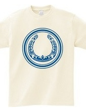 Horseshoe tribal design 01-Blue-