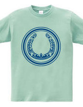 Horseshoe tribal design 01-Blue-