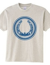 Horseshoe tribal design 01-Blue-