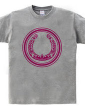 Horseshoe tribal design 01-Magenta-