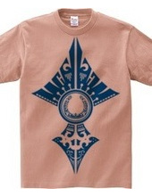 Horseshoe tribal design 02-Blue-