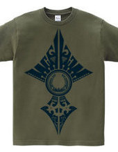 Horseshoe tribal design 02-Blue-