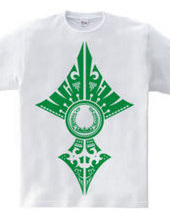 Horseshoe tribal design 02-Green-