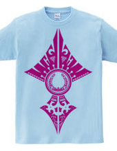 Horseshoe tribal design 02-Magenta-