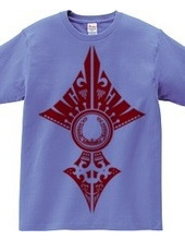 Horseshoe tribal design 02-Red-