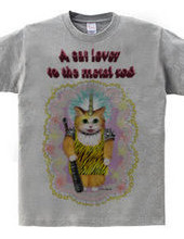 A cat lover to the metal rod