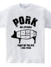 I LOVE 豚肉!豚の部位 ヴィンテージstyle