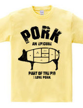 I LOVE 豚肉!豚の部位 ヴィンテージstyle