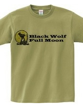 Black Wolf Full Moon