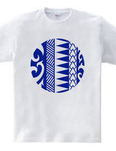 Circle tribal design 14 - 02-Blue