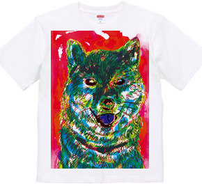 カラフル柴犬Tシャツ