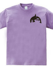 Killer whales jumping small logo