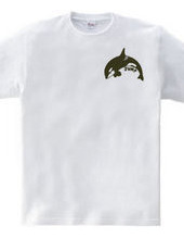 Killer whales jumping small logo