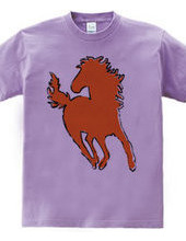 Zoo-Shirt | Horse running with the hair 