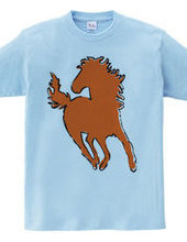 Zoo-Shirt | Horse running with the hair 