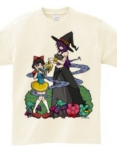 白雪ちゃんと毒魔女様Tシャツ