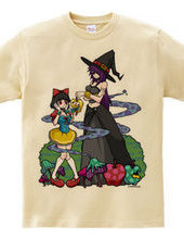 白雪ちゃんと毒魔女様Tシャツ