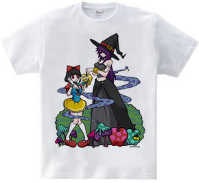 白雪ちゃんと毒魔女様Tシャツ