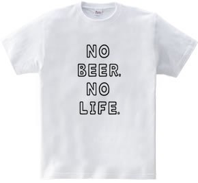 NO BEER, NO LIFE. ノービアーノーライフ ビールロゴ