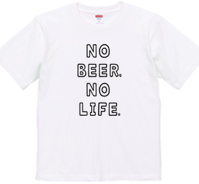 NO BEER, NO LIFE. ノービアーノーライフ ビールロゴ