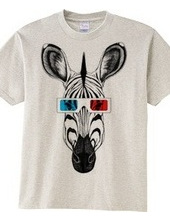 Zebra with 3D glasses