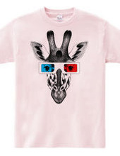 Giraffe with 3D glasses