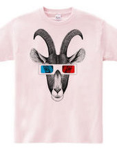 Goat with 3D glasses