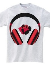 Headphone with ROSE RED