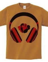 Headphone with ROSE RED