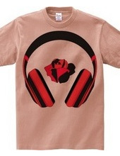 Headphone with ROSE RED