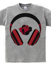 Headphone with ROSE RED