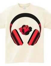 Headphone with ROSE RED