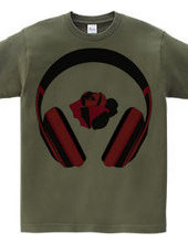 Headphone with ROSE RED