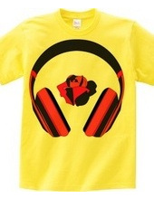 Headphone with ROSE RED