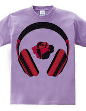 Headphone with ROSE RED