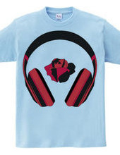 Headphone with ROSE RED