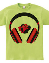 Headphone with ROSE RED