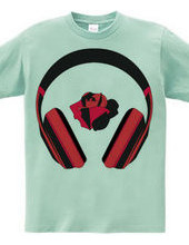 Headphone with ROSE RED