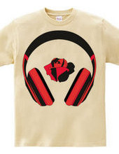 Headphone with ROSE RED