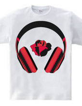 Headphone with ROSE RED