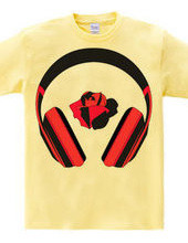 Headphone with ROSE RED