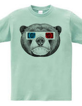 Sun bear with 3D glasses