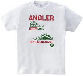 ANGLER FROG フロッグルアーTシャツ1-ビンテージ風