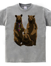 bear and necktie and family