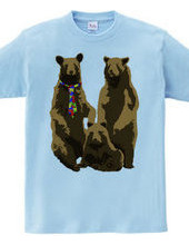 bear and necktie and family