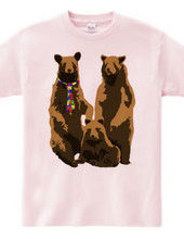 bear and necktie and family