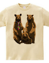 bear and necktie and family